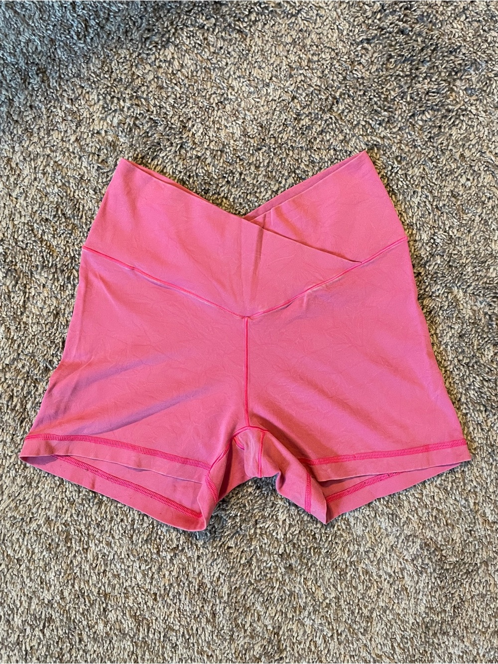aerie High-Rise V-Front Pink Active Shorts